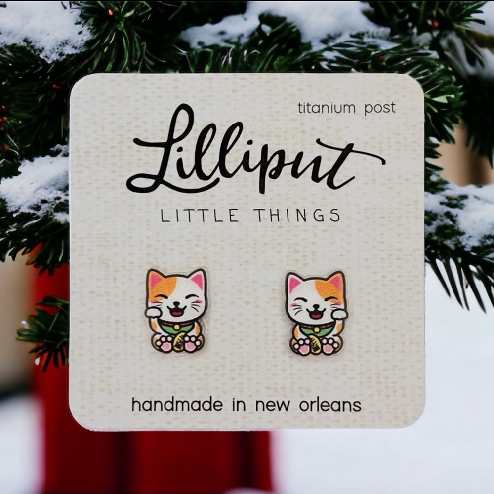 Lucky Cat Earrings